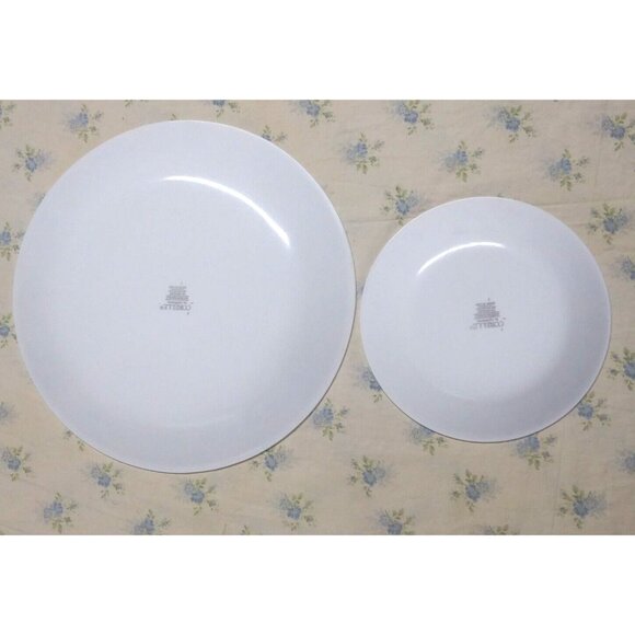Corelle Casa Flora Dinner plate and salad/bread plate 10 1/4" yellow blue vine - Picture 6 of 8